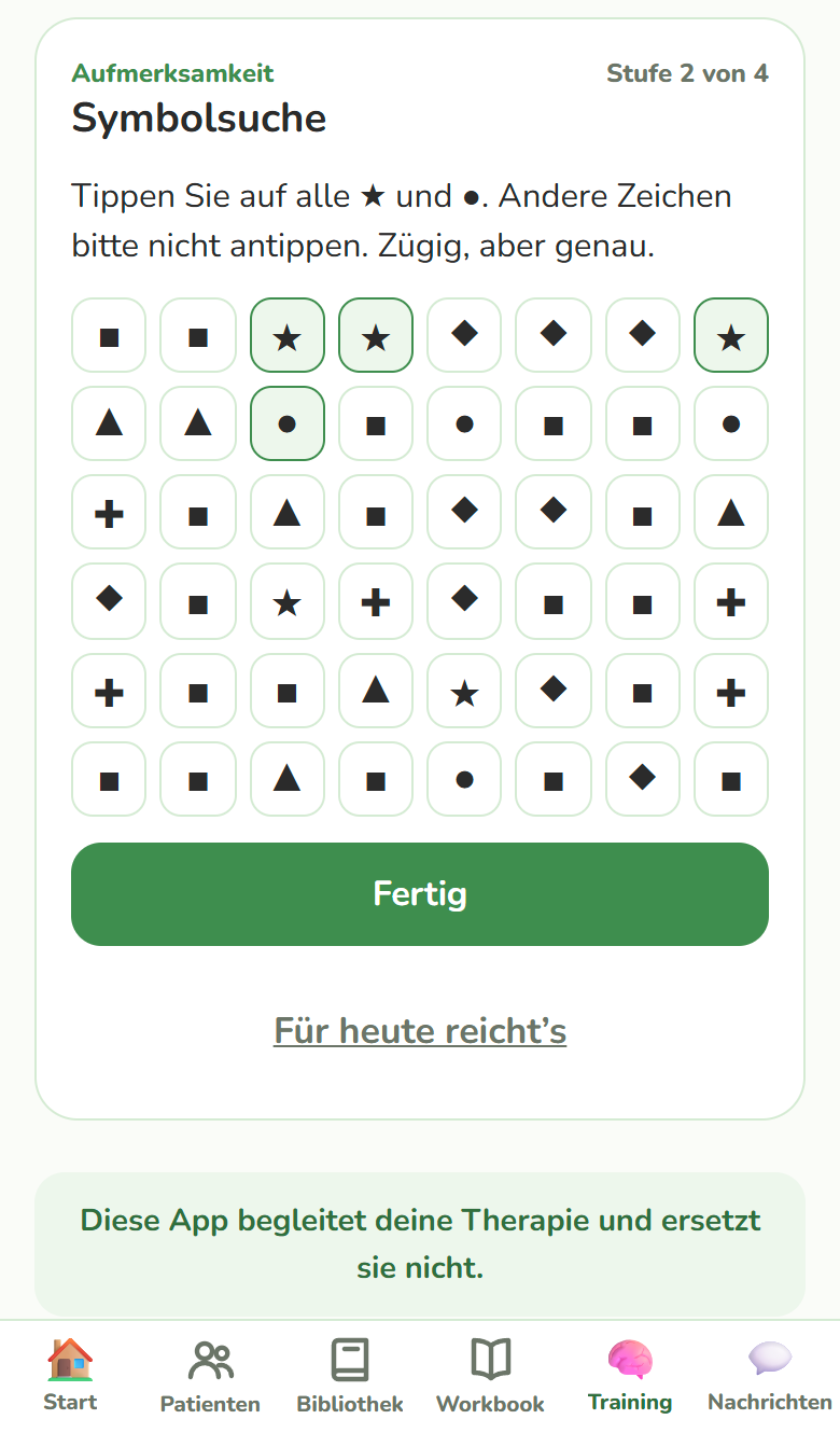 Symbolsuche auf dem Handy